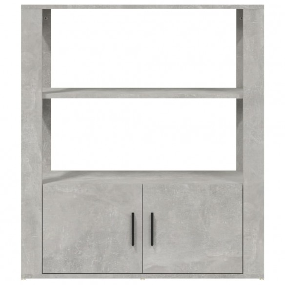 Buffet Gris béton 80x30x90 cm Bois d'ingénierie