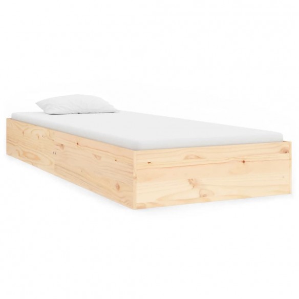 Cadre de lit bois massif 90x190 cm simple