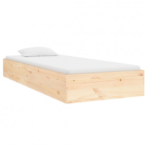 Cadre de lit bois massif 90x190 cm simple