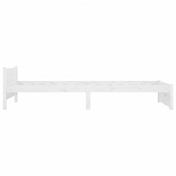 Cadre de lit Blanc Bois massif 90x200 cm