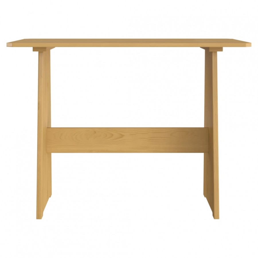 Table à manger avec banc Marron miel Bois de pin solide