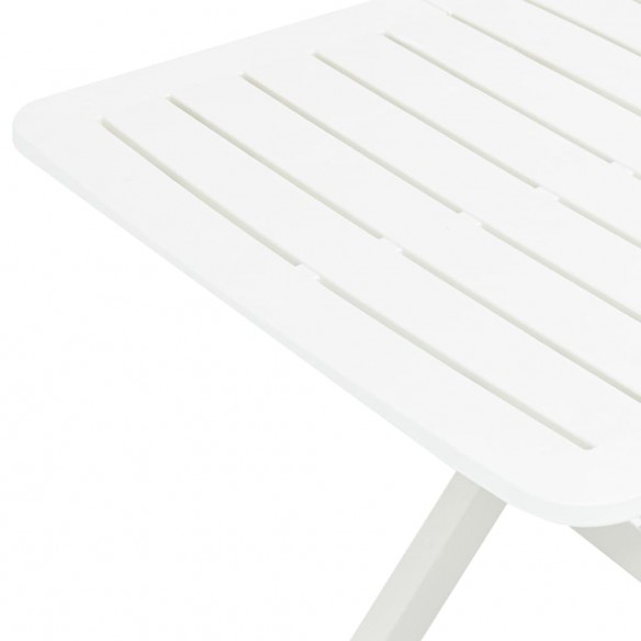 Table pliable de jardin Blanc 79x72x70 cm Plastique