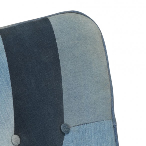 Chaise à bascule Denim Bleu Toile patchwork