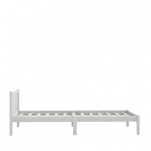 Cadre de lit Blanc Bois de pin massif 100x200 cm