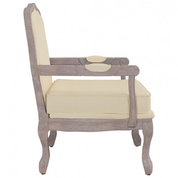 Chaise de canapé beige 64x64x90 cm lin