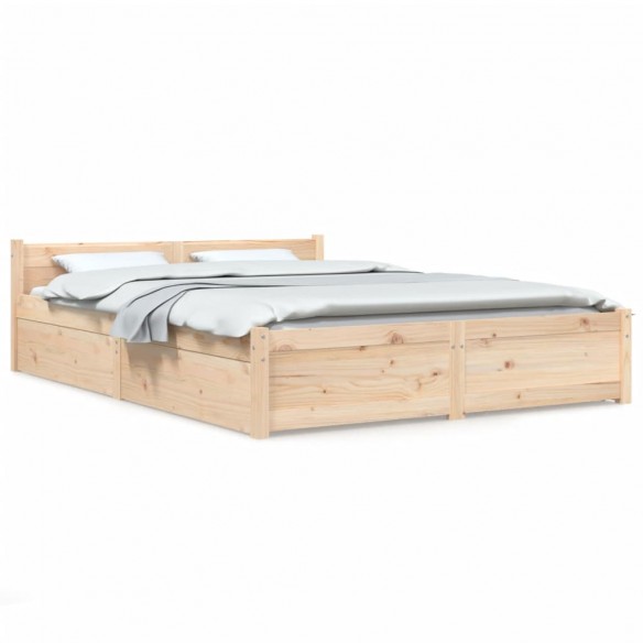Cadre de lit avec tiroirs 160x200 cm