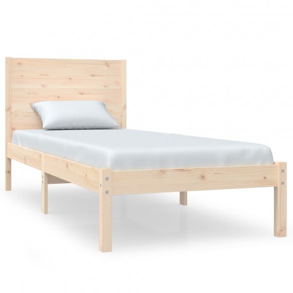 Cadre de lit bois massif 90x190 cm simple