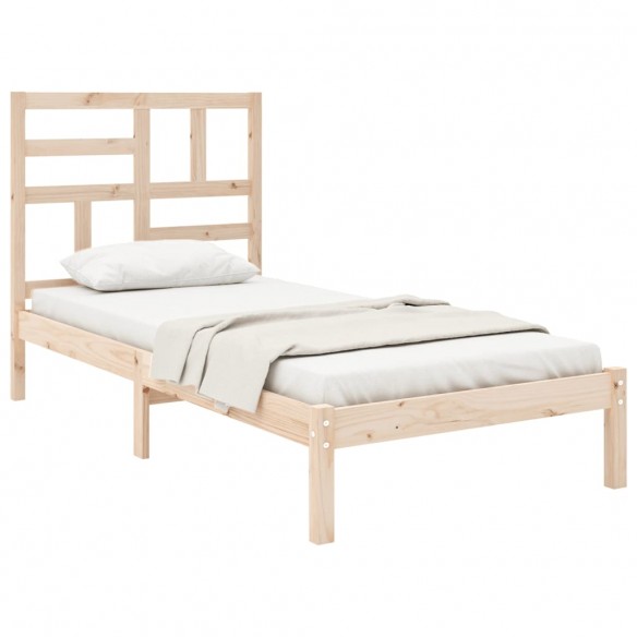 Cadre de lit bois massif 90x190 cm simple