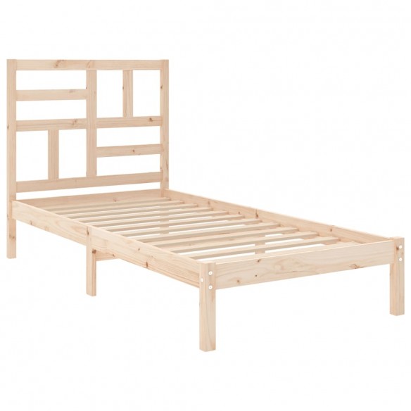 Cadre de lit bois massif 90x190 cm simple