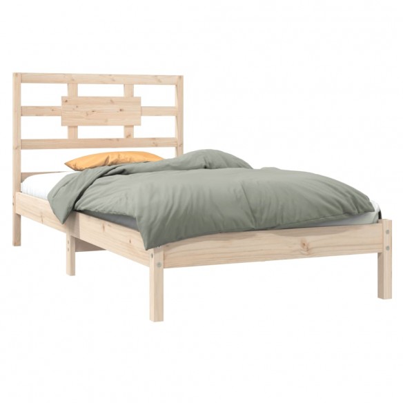 Cadre de lit bois massif 90x190 cm simple