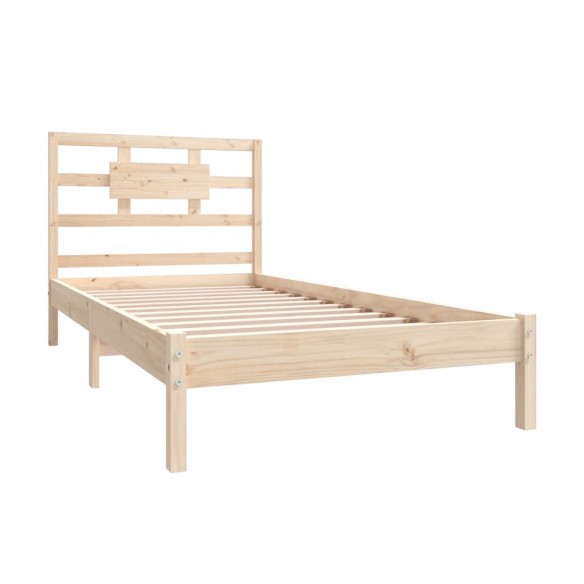 Cadre de lit bois massif 90x190 cm simple