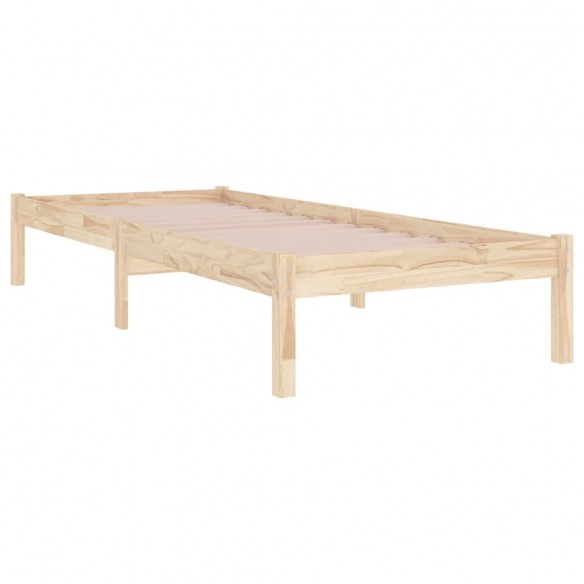 Cadre de lit bois massif 90x190 cm simple