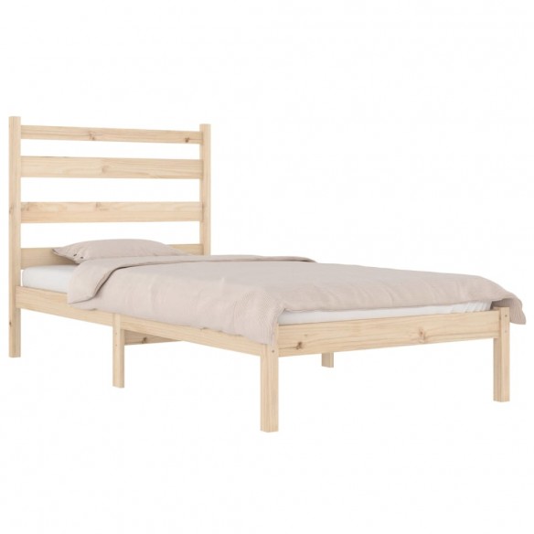 Cadre de lit bois de pin massif 90x190 cm simple