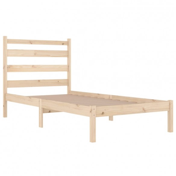 Cadre de lit bois de pin massif 90x190 cm simple