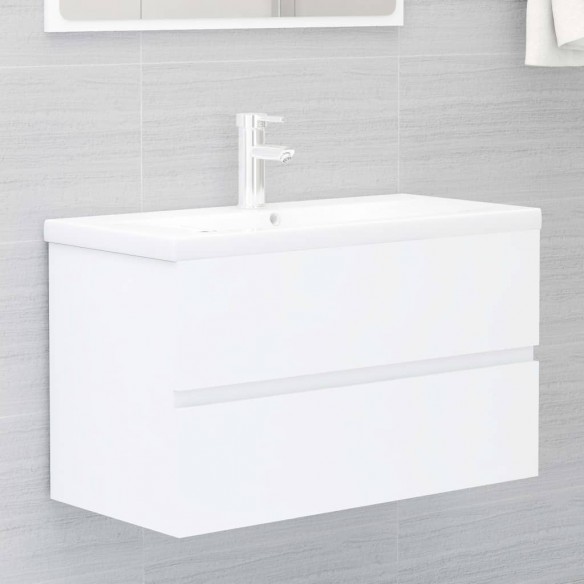 Ensemble de meubles de salle de bain Blanc Aggloméré