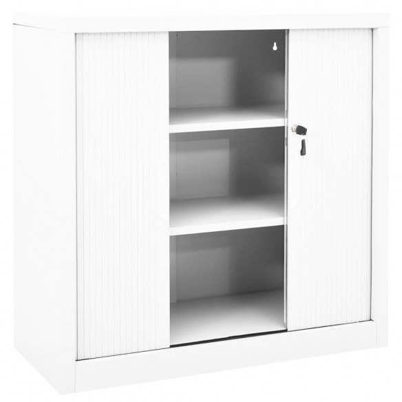 Armoire à portes coulissantes Blanc 90x40x90 cm Acier