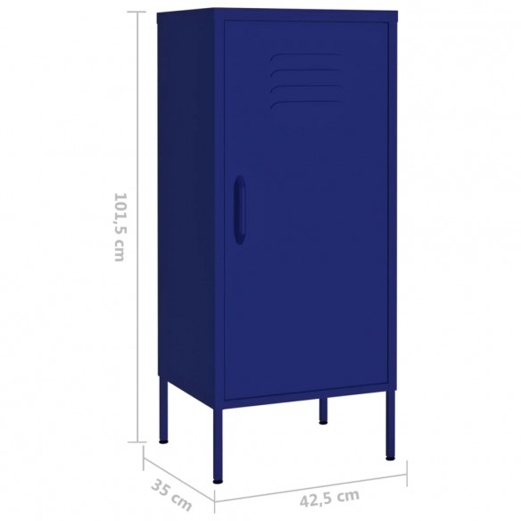 Armoire de rangement Bleu marine 42,5x35x101,5 cm Acier