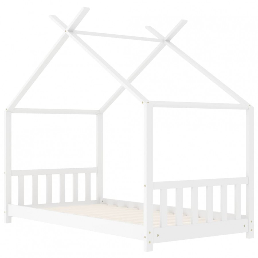 Lit d'enfant Blanc Bois de pin massif 70x140 cm Lit d'enfant Blanc Bois de pin massif 70x140 cm