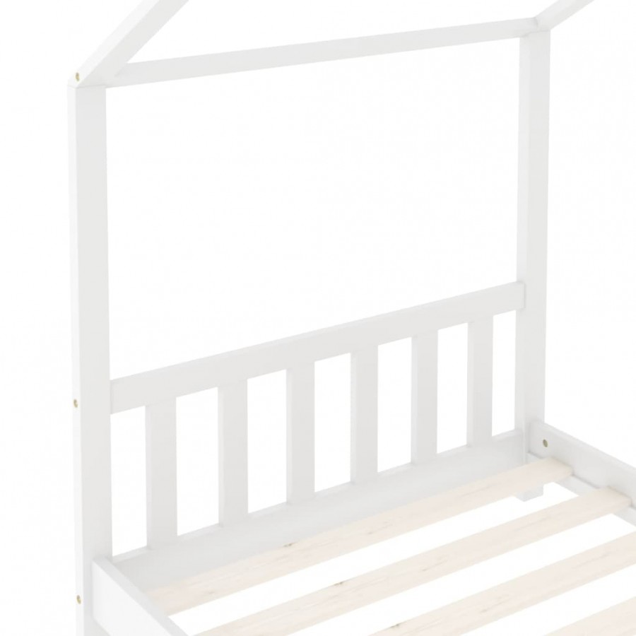 Lit d'enfant Blanc Bois de pin massif 70x140 cm Lit d'enfant Blanc Bois de pin massif 70x140 cm