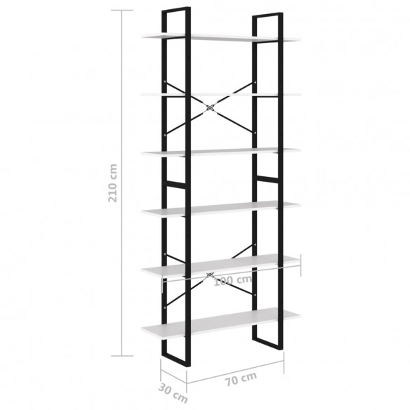 Armoire haute Blanc 100x30x210 cm Aggloméré