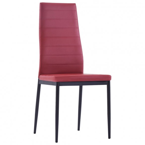 Mobilier de salle à manger 5 pcs Rouge bordeaux