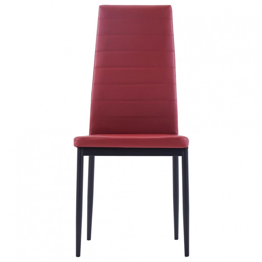 Mobilier de salle à manger 5 pcs Rouge bordeaux