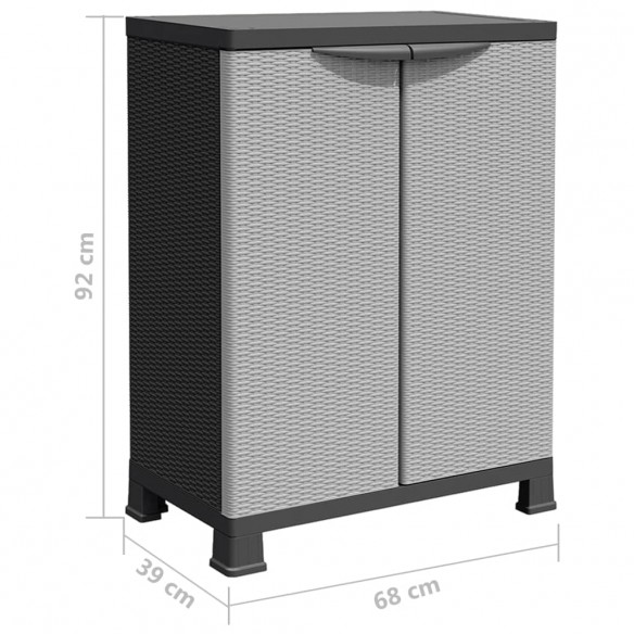 Armoire en plastique 68x39x92 cm Design de rotin