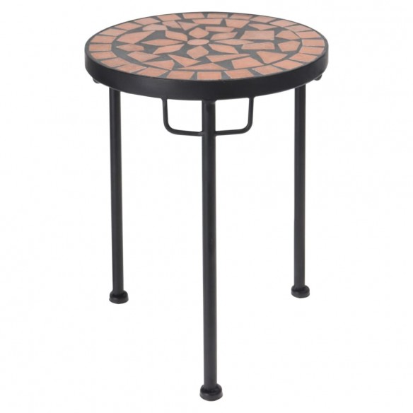 ProGarden Ensemble de tables d'appoint 2 pcs avec dessus en mosaïque