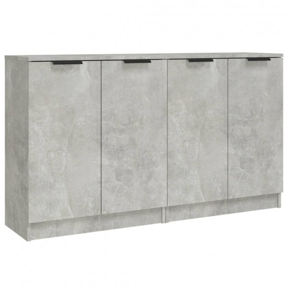 Buffets 2 pcs Gris béton 60x30x70 cm Bois d'ingénierie