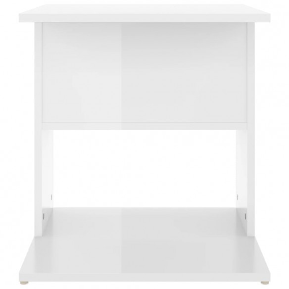 Table d'appoint Blanc brillant 45x45x48 cm Aggloméré