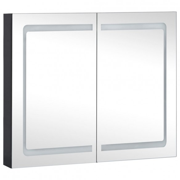 Armoire de salle de bain à miroir LED 80x12,2x68 cm