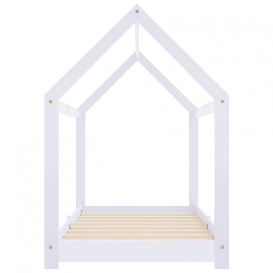 Lit d'enfant Blanc Bois de pin massif 80x160 cm Lit d'enfant Blanc Bois de pin massif 80x160 cm