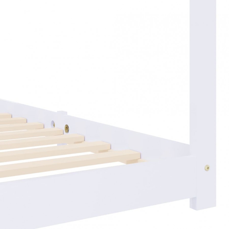 Lit d'enfant Blanc Bois de pin massif 80x160 cm Lit d'enfant Blanc Bois de pin massif 80x160 cm