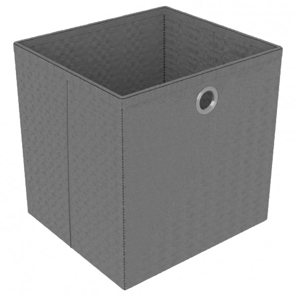 Étagère d'affichage 5 cubes et boîtes Gris 103x30x72,5 cm Tissu