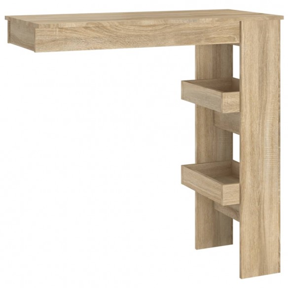 Table bar murale Chêne Sonoma 102x45x103,5 cm Bois d'ingénierie