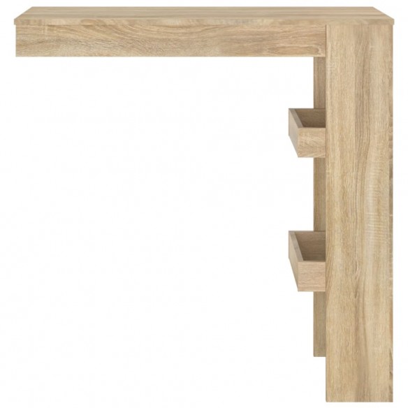 Table bar murale Chêne Sonoma 102x45x103,5 cm Bois d'ingénierie