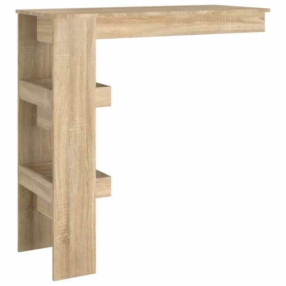 Table bar murale Chêne Sonoma 102x45x103,5 cm Bois d'ingénierie