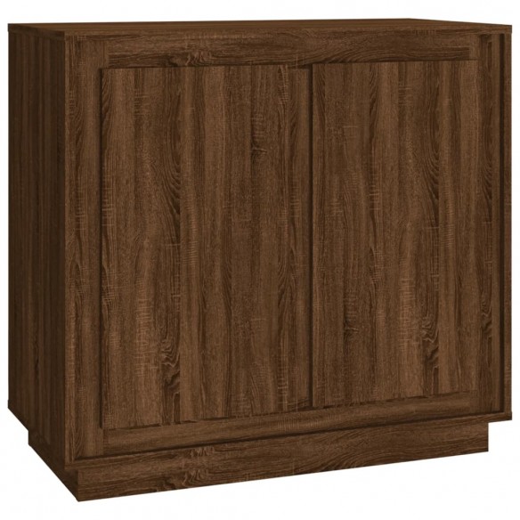 Buffet chêne marron 80x34x75 cm bois d'ingénierie