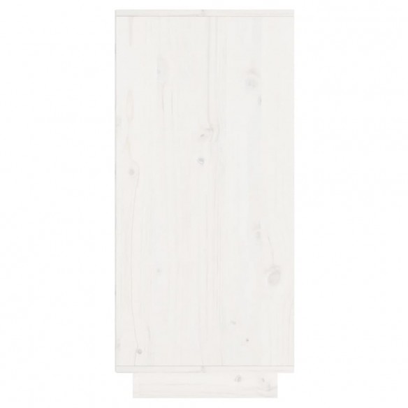 Buffet Blanc 60x34x75 cm Bois massif de pin