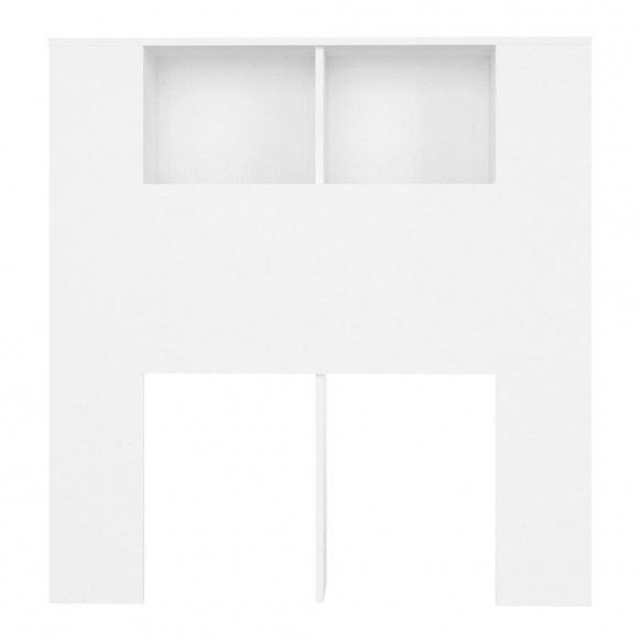 Armoire de tête de lit Blanc 100x18,5x104,5 cm