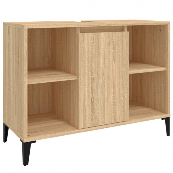 Meuble d'évier chêne sonoma 80x33x60 cm bois d'ingénierie