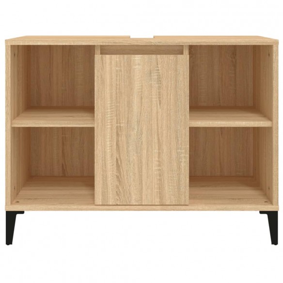 Meuble d'évier chêne sonoma 80x33x60 cm bois d'ingénierie