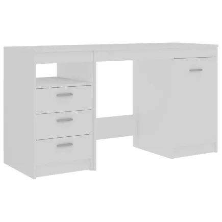 Bureau Blanc 140x50x76 cm Aggloméré 2