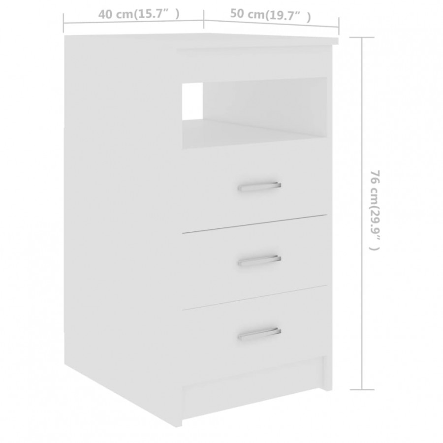 Bureau Blanc 140x50x76 cm Aggloméré