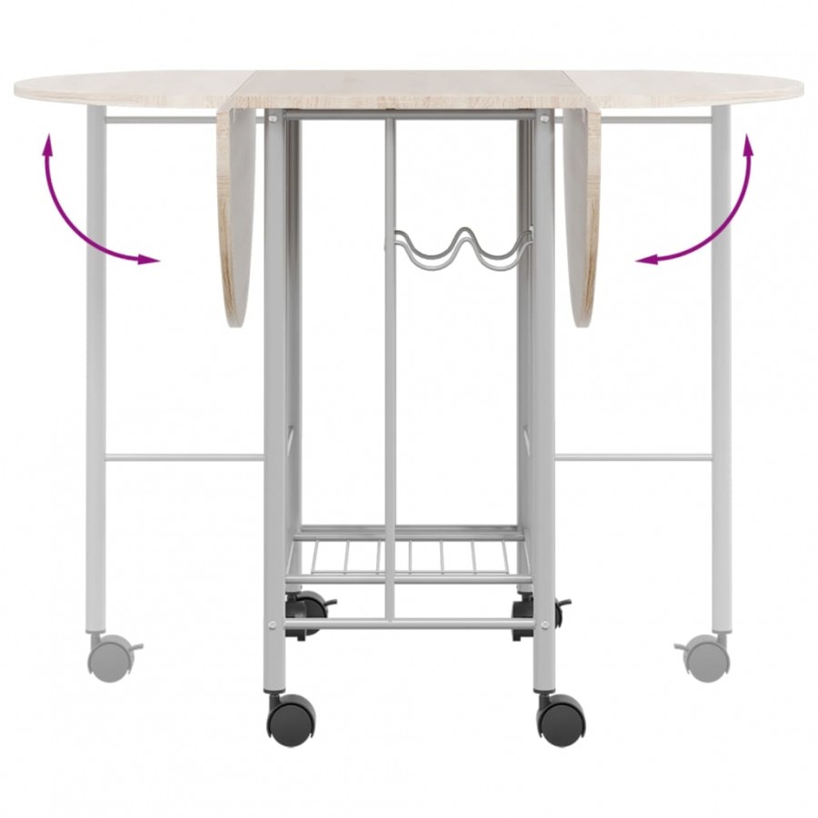 Ensemble de salle à manger pliable 5 pièces MDF