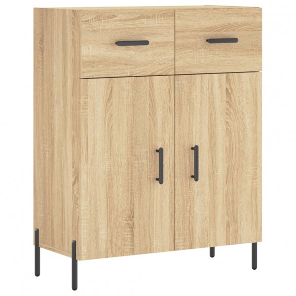 Buffet chêne sonoma 69,5x34x90 cm bois d'ingénierie