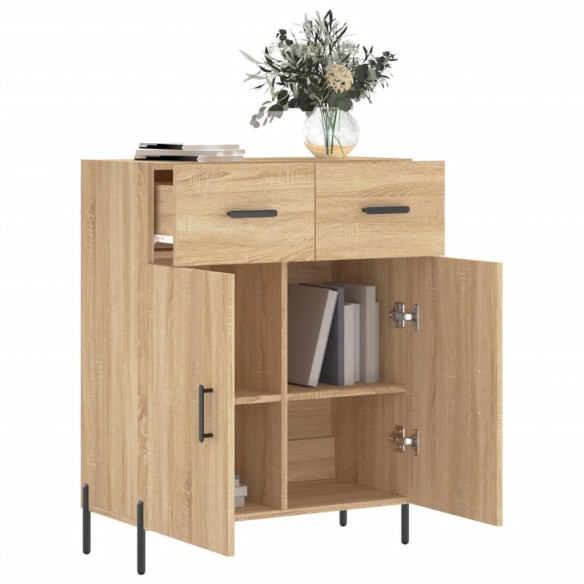 Buffet chêne sonoma 69,5x34x90 cm bois d'ingénierie