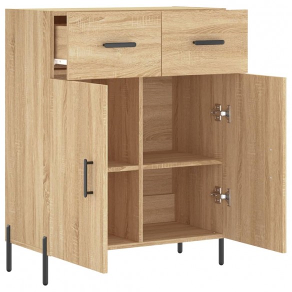 Buffet chêne sonoma 69,5x34x90 cm bois d'ingénierie