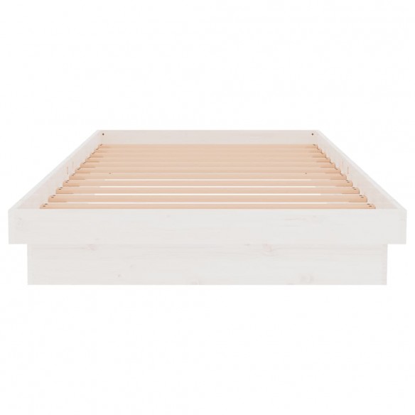 Cadre de lit Blanc Bois massif 100x200 cm