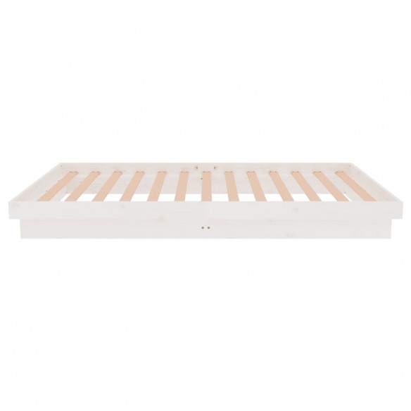 Cadre de lit Blanc Bois massif 100x200 cm